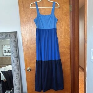 Colorblock Blue Dress